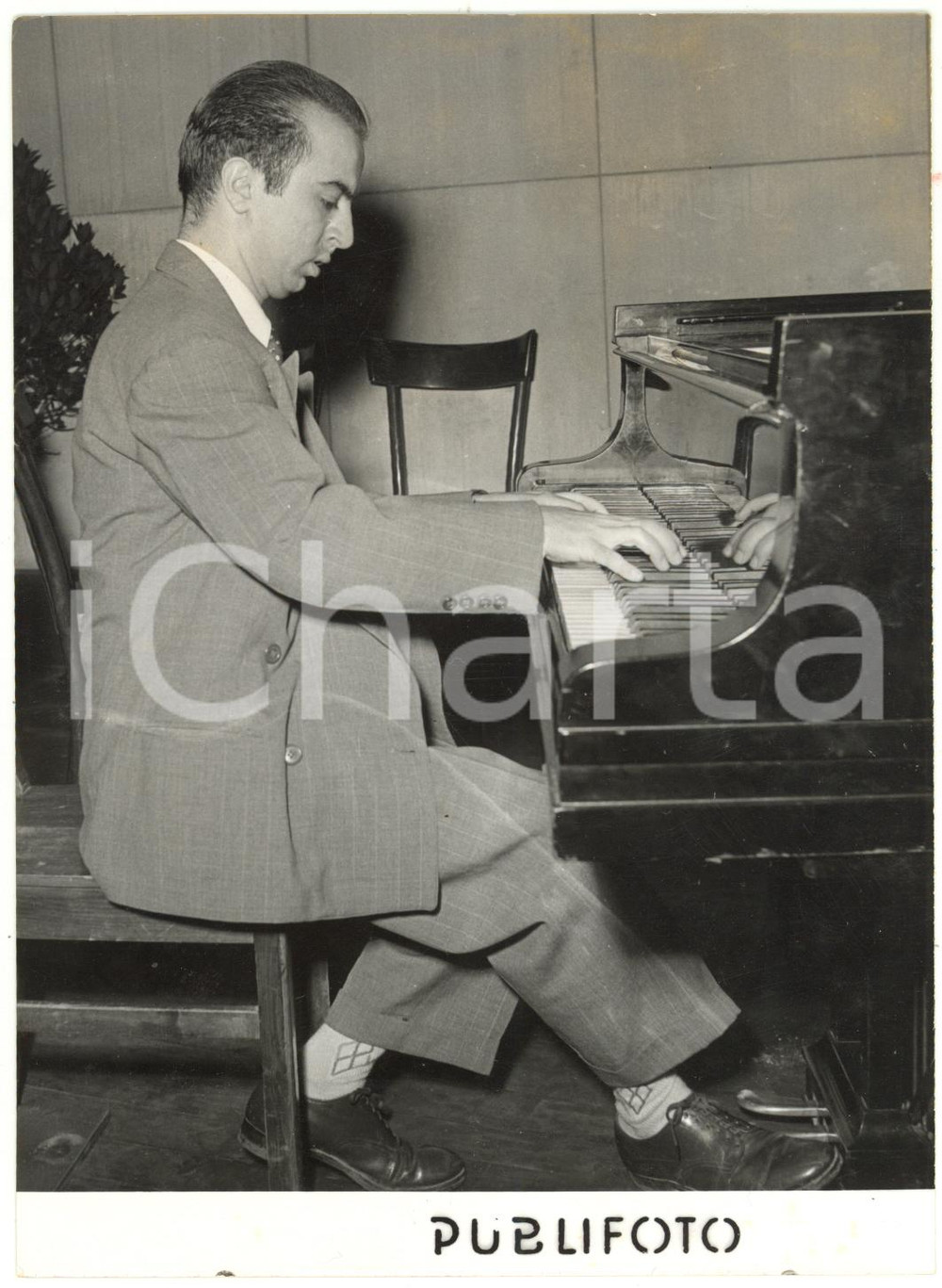 1954 BOLZANO Aldo MANCINELLI vincitore del concorso pianistico BUSONI *Foto