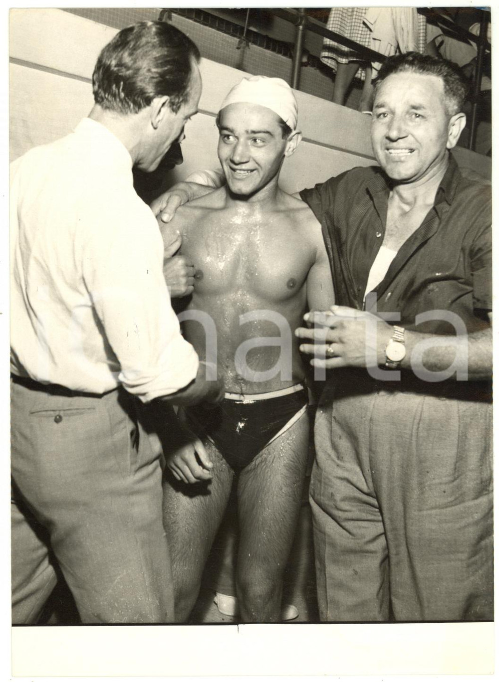 1953 GENOVA NUOTO Coppa SCARIONI - Il vincitore Fausto CARDINI *Foto 13x18