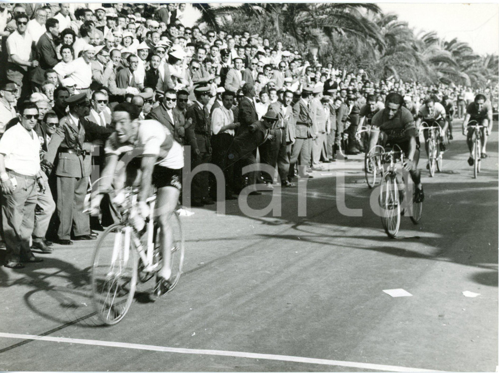 1958 CICLISMO GIRO D'ITALIA SAN BENEDETTO DEL TRONTO Pierino BAFFI vincitore