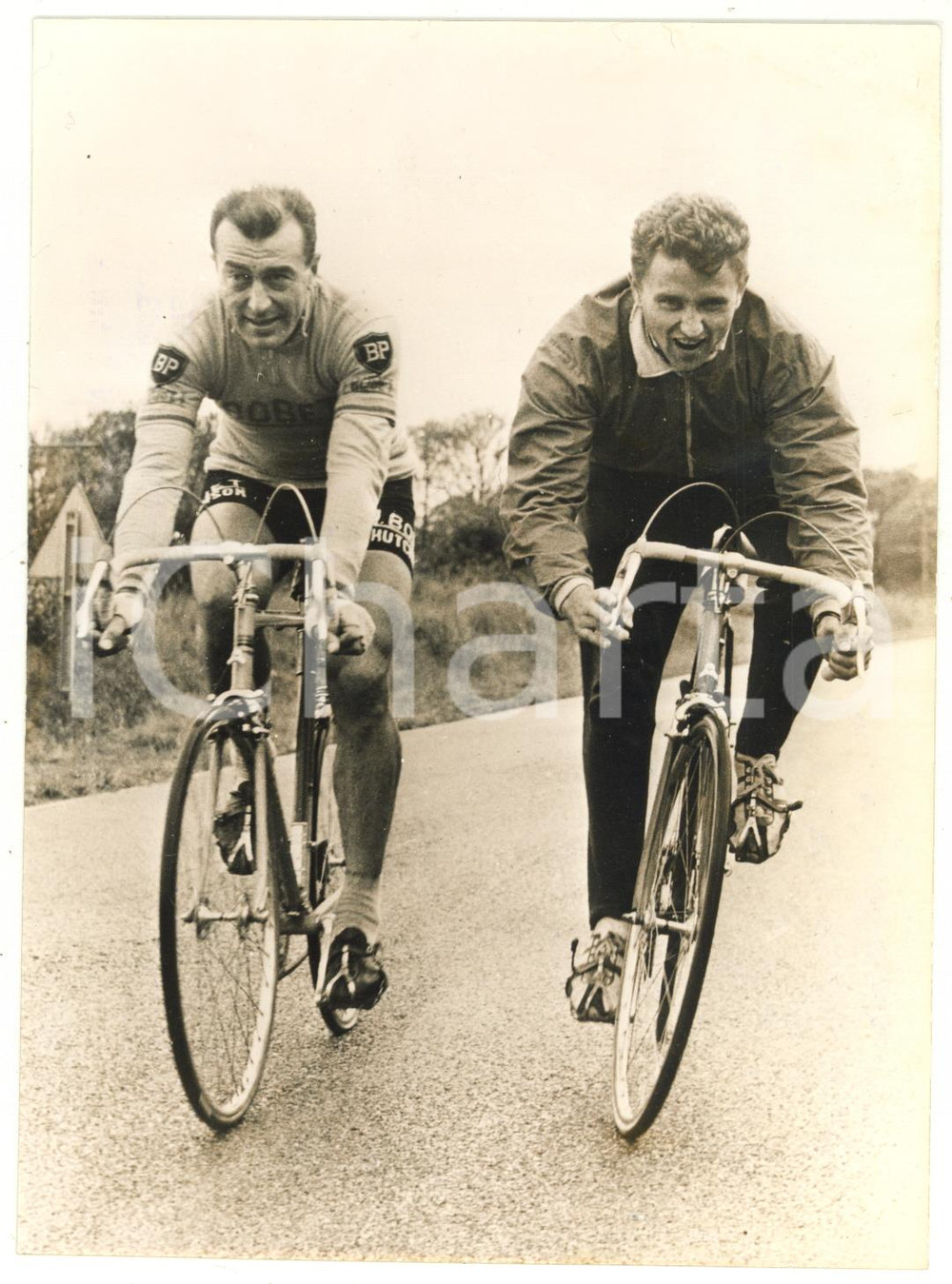 1963 MONTLHÉRY CICLISMO Premio giornalisti - Sfida Louison BOBET Michel JAZY