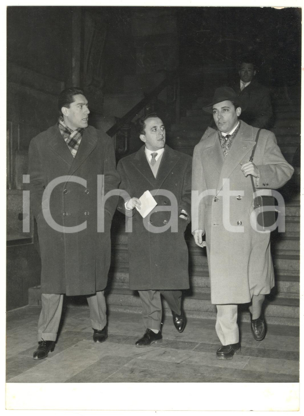 1957 MILANO Stazione Centrale - Arrivo del tenore Mario DEL MONACO *Foto 13x18