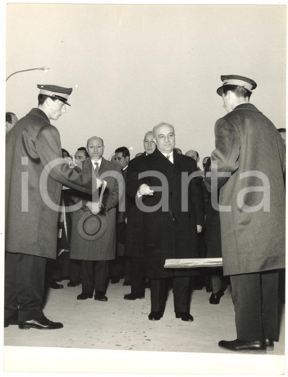 1958 MELEGNANO AUTOSTRADA DEL SOLE Amintore FANFANI inaugura tratta Milano-Parma