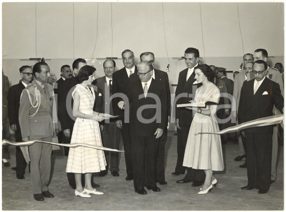 1957 MILANO TRIENNALE - Giovanni GRONCHI inaugura l'XI edizione *Foto 24x18