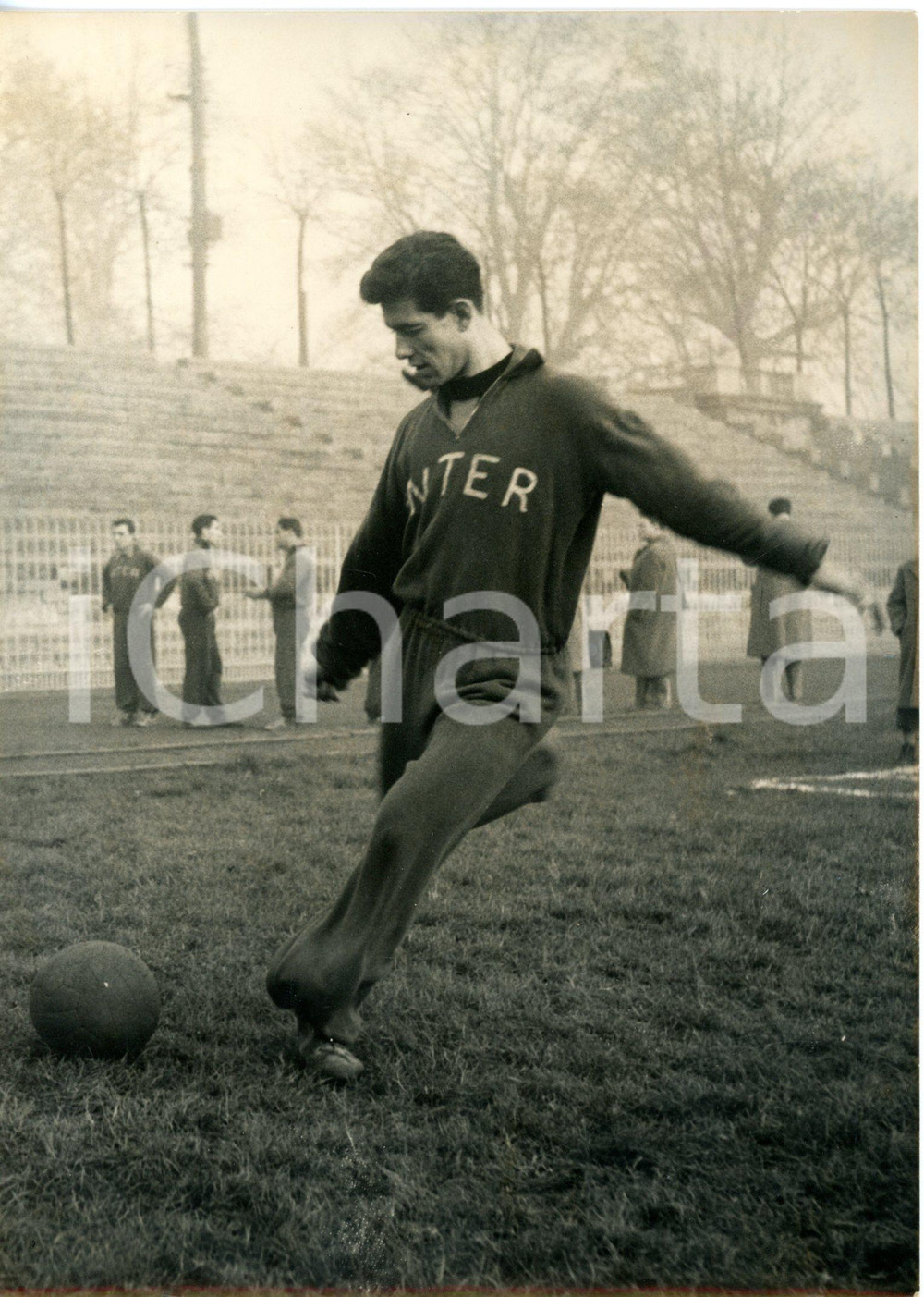 1956 CALCIO MILANO INTER - Oscar MASSEI durante l'allenamento *Foto 13x18