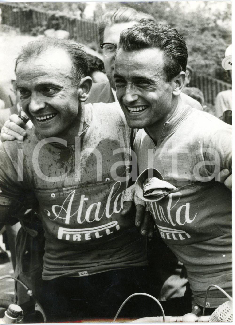 1955 ca CICLISMO GIRO D'ITALIA Squadra ATALA Giancarlo ASTRUA Alessandro FANTINI