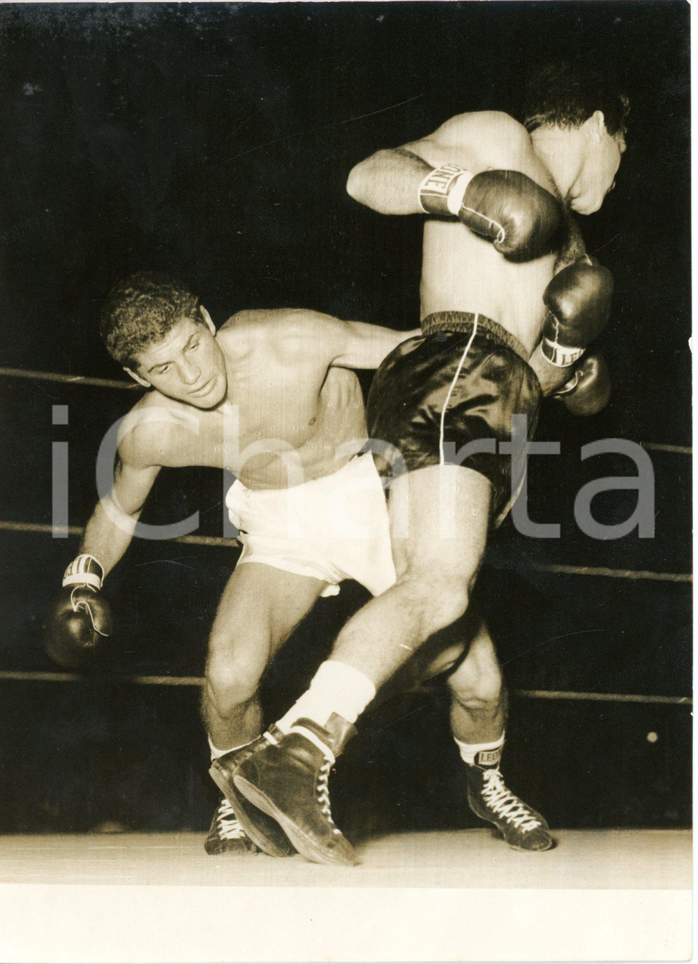 1956 MILANO BOXE Incontro di Santo Stefano - Cherif HAMIA vs Altidoro POLIDORI