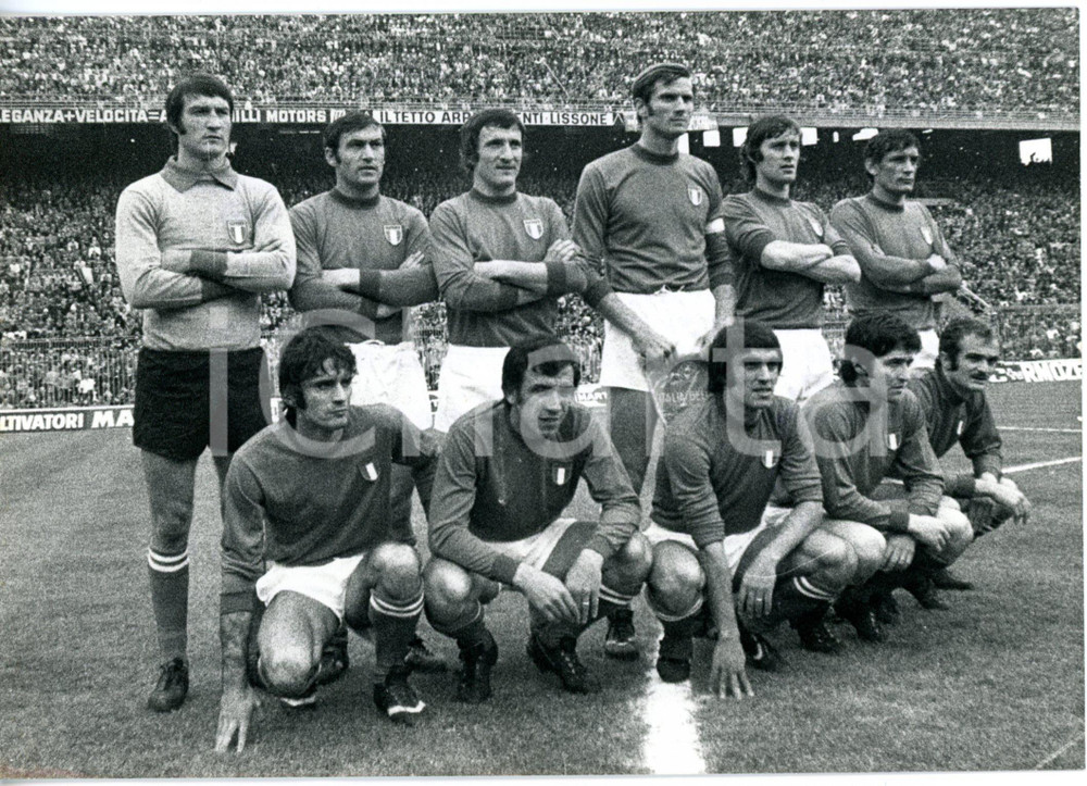 1972 MILANO CALCIO - EUROPEI Italia-Belgio 0-0 - Formazione italiana *Foto 18x13