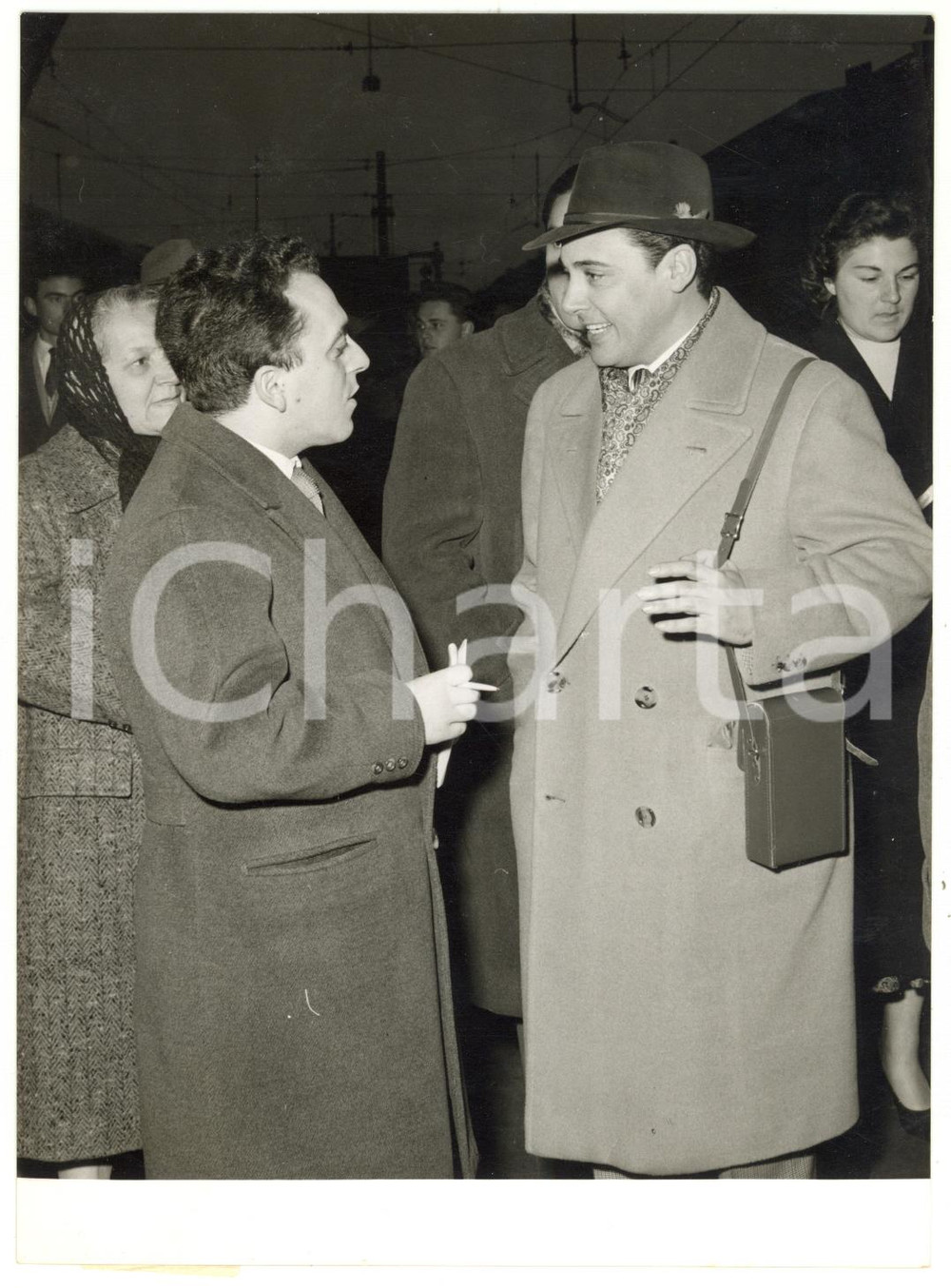 1957 MILANO Stazione Centrale - Arrivo del tenore Mario DEL MONACO *Foto