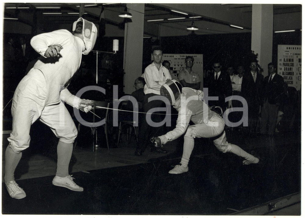 1959 TORINO UNIVERSIADI SCHERMA - Kazuhiko TABUCHI contro Michael ALEXANDER