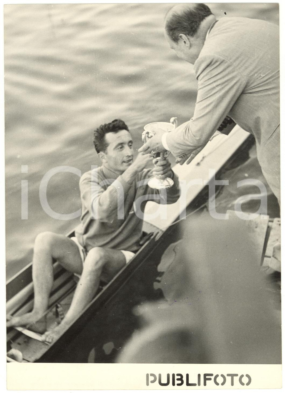1953 CASTEL GANDOLFO Campionato Italiano Remo S.C. MOTO GUZZI 1° posto gara 8+