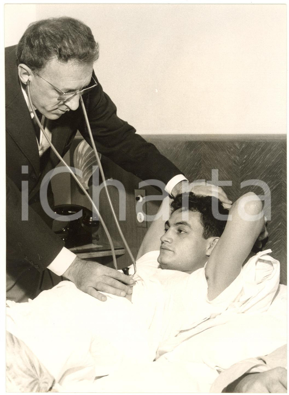 1957 MILANO BOXE Felix CHIOCCA costretto a letto dall'influenza asiatica - Foto