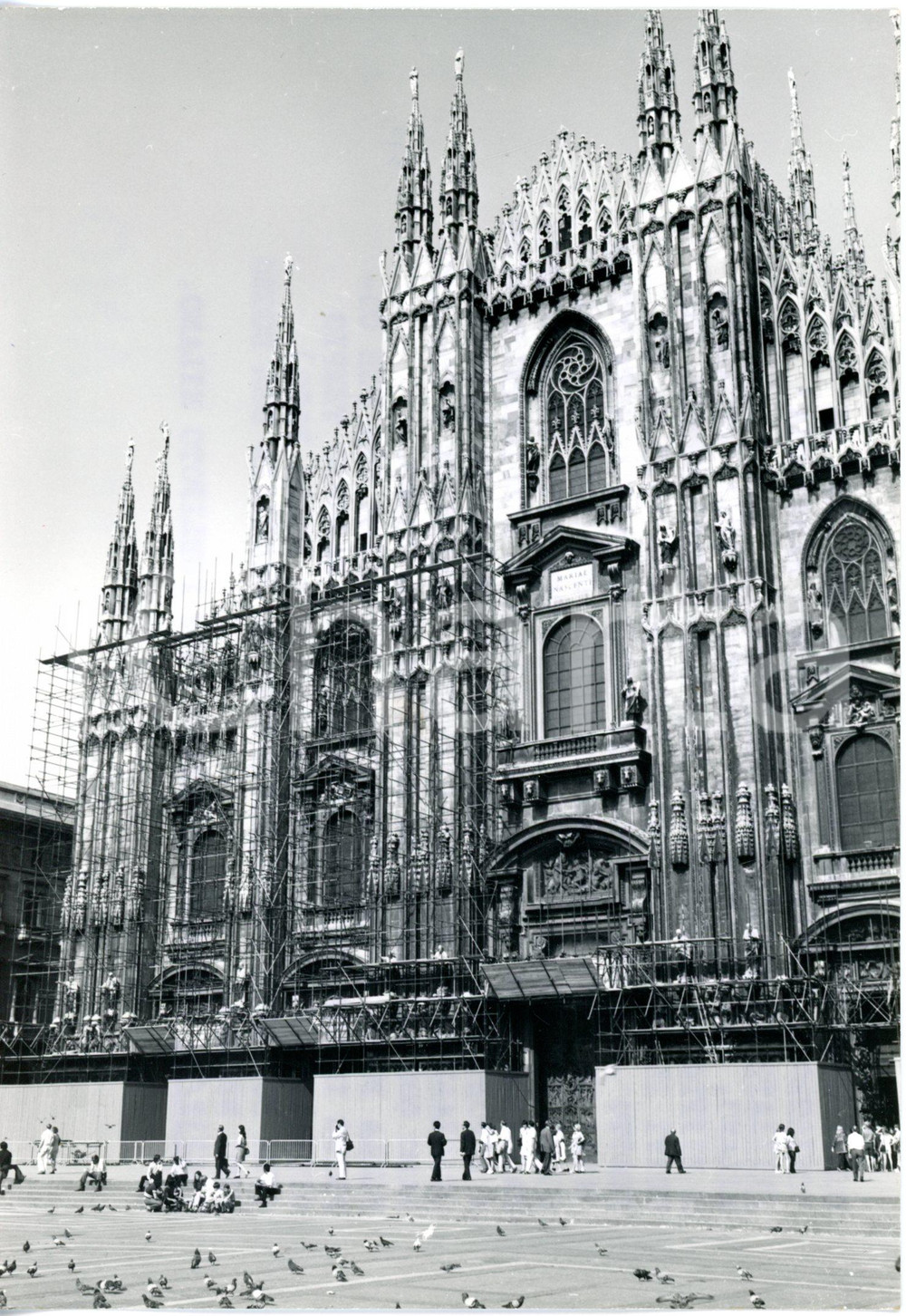 1972 DUOMO DI MILANO Impalcatura sulla facciata per intervento di restauro *Foto