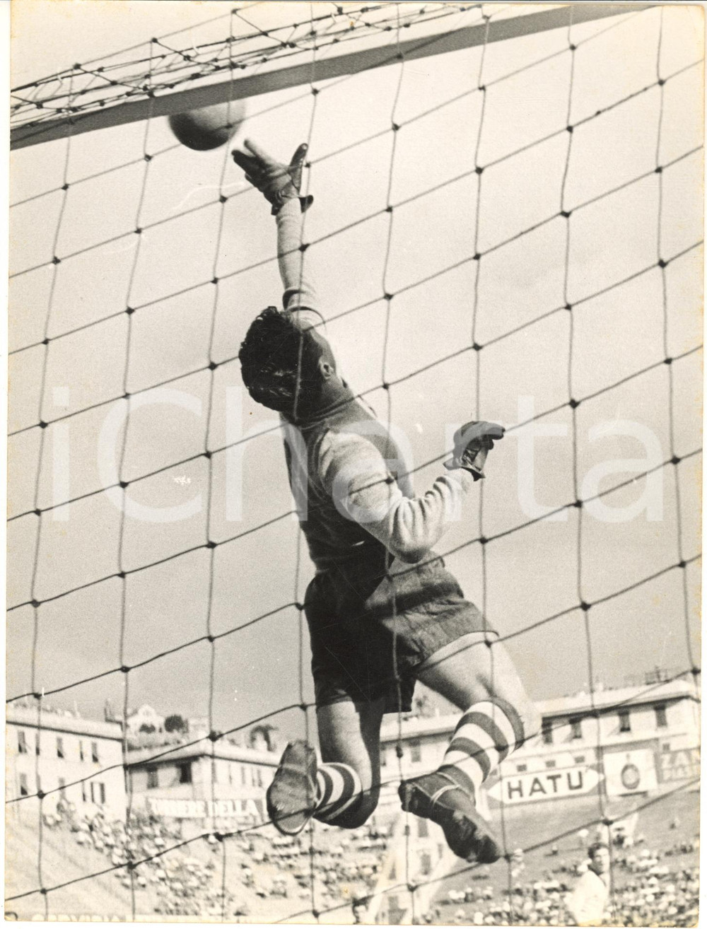 1960 ca GENOVA CALCIO SERIE A Portiere SAMPDORIA in parata - Fotografia 18x24