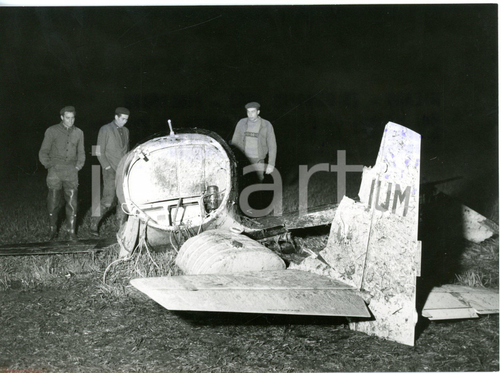 1959 SAN DONATO MILANESE Frazione POASCO Resti di aereo da turismo precipitato