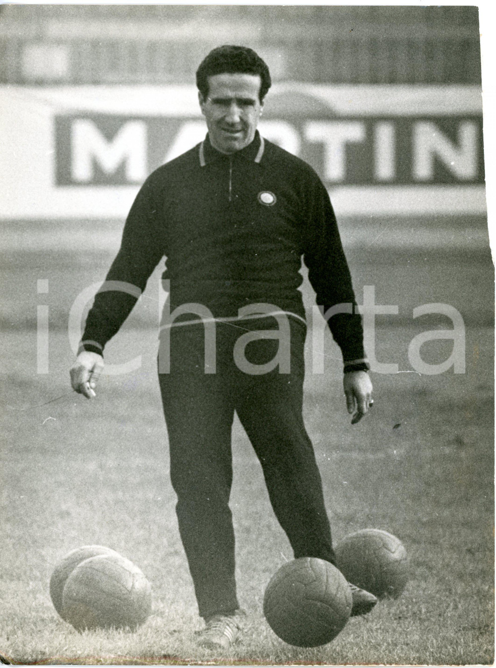 1960 ARENA DI MILANO - CALCIO Allenamento INTER Helenio HERRERA Foto DANNEGGIATA