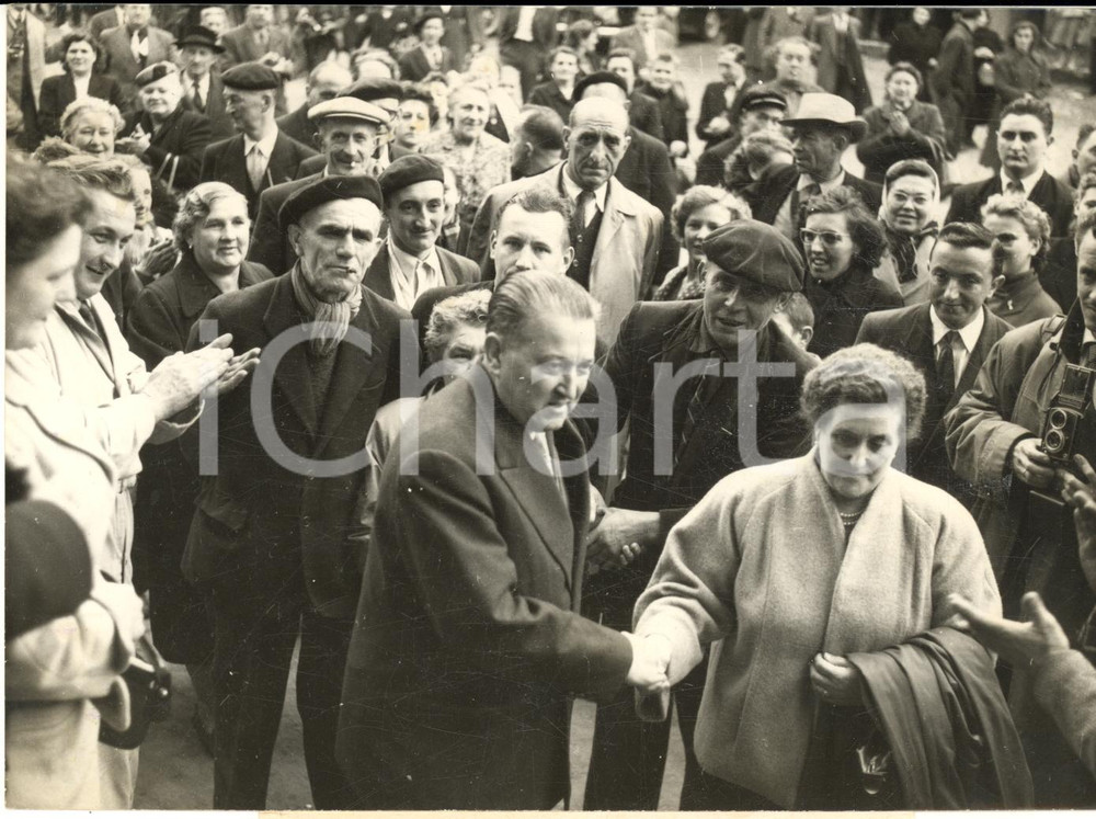 1958 AVESNES Guaritore Joseph GRAO arriva in tribunale tra la folla - Foto 18x13