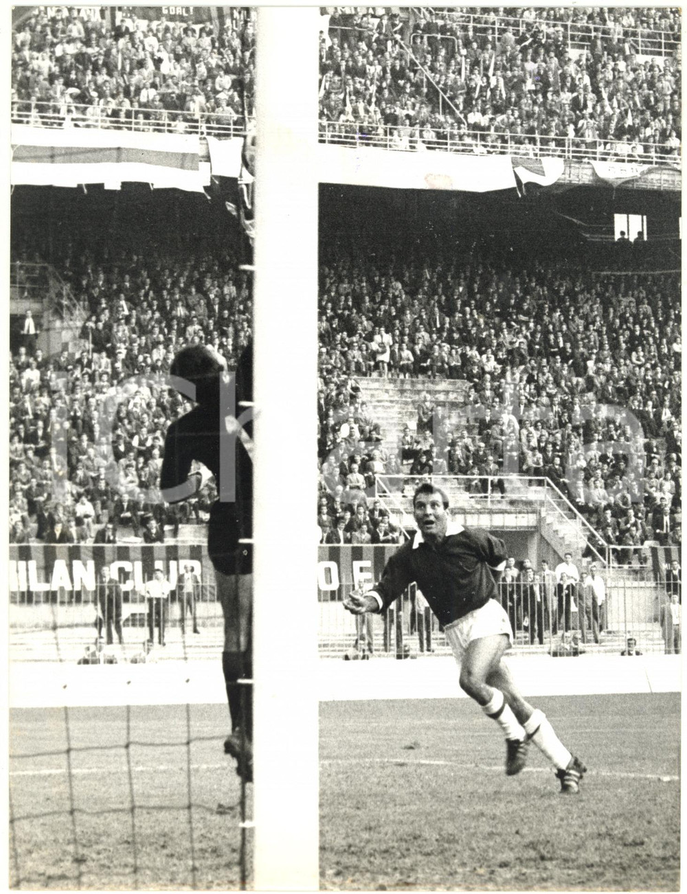 1966 MILANO CALCIO Serie A MILAN-MANTOVA 2-2 Goal di Beniamino DI GIACOMO *Foto