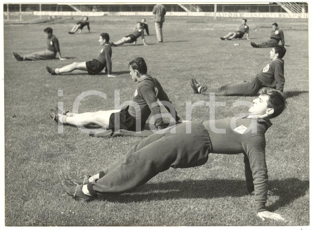 1955 ca FIRENZE CALCIO Allenamento NAZIONALE - Giuseppe VIRGILI *Foto 18x13 cm