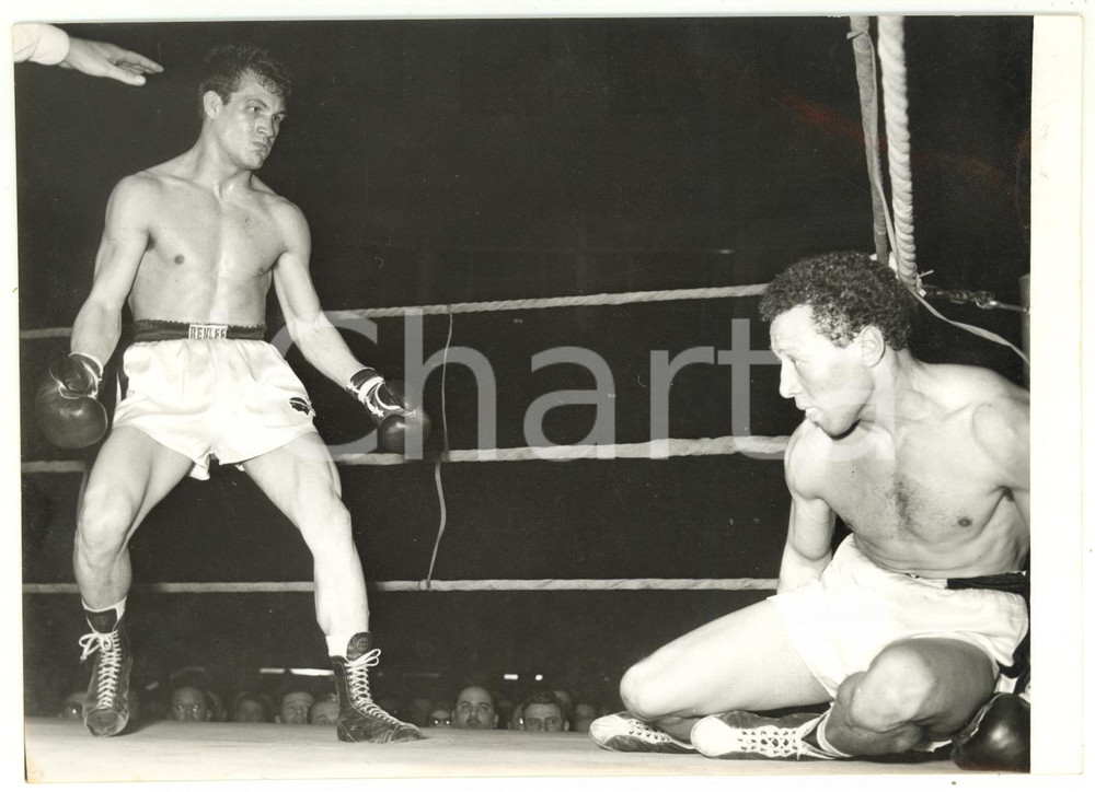 1957 BOLOGNA BOXE Pesi Welter - Sauveur CHIOCCA mette Umberto VERNAGLIONE ko