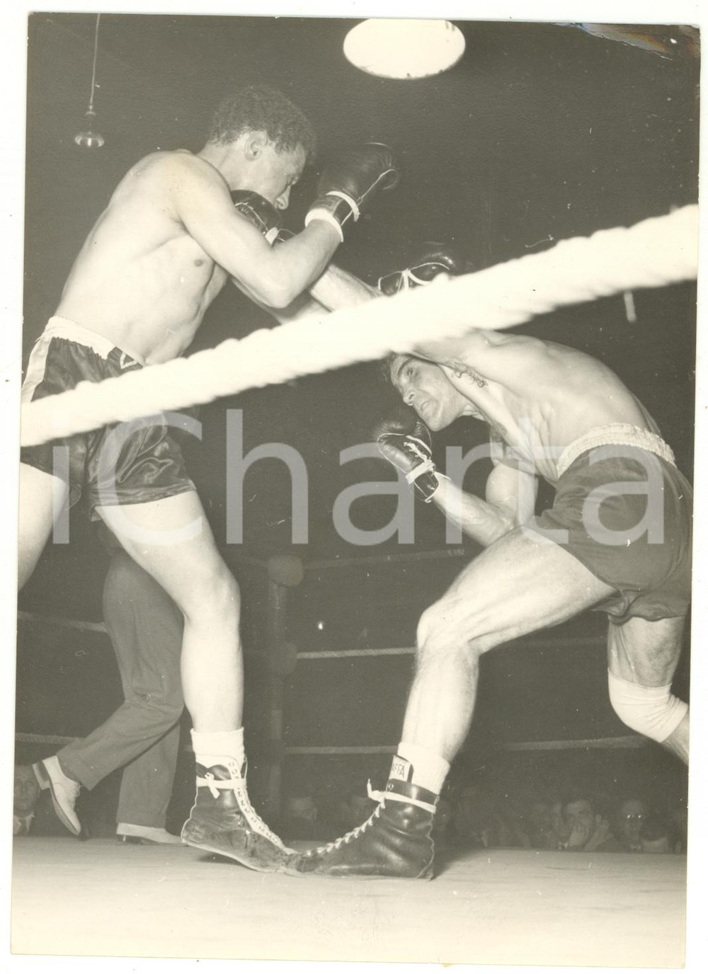 1954 BOLOGNA BOXE Torneo "Bosisio" - Umberto VERNAGLIONE batte Mario BIANCHINI