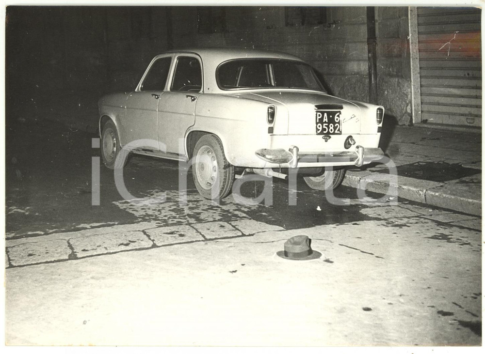 1960 ca PALERMO - MAFIA Assassinio Vincenzo DE SANTIS Alfa Romeo della vittima