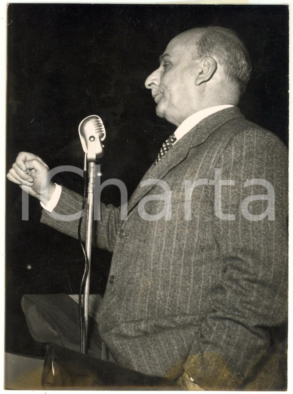 1956 ROMA Umberto TUPINI - Discorso del neoeletto sindaco *Foto 13x18 cm