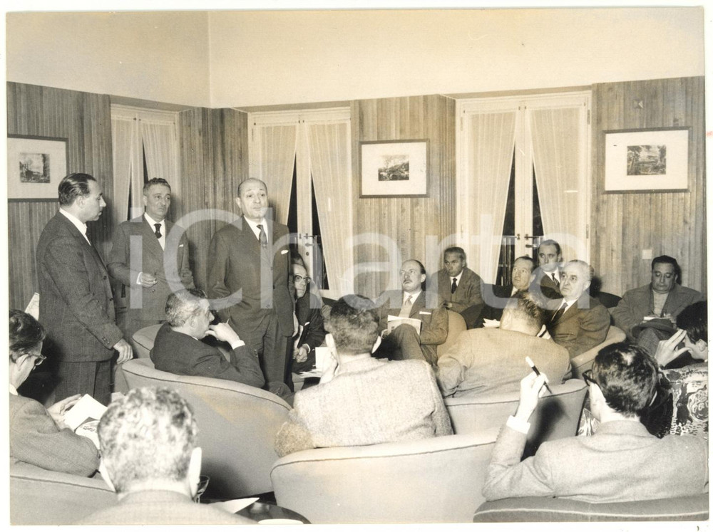 1959 COURMAYEUR Traforo MONTE BIANCO - ANAS Aldo FRASCHETTI in conferenza stampa