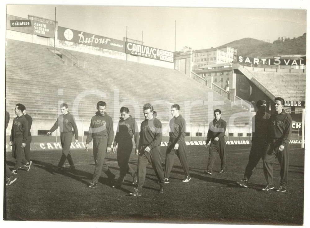 1958 GENOVA CALCIO Coppa Internazionale - Allenamento della CECOSLOVACCHIA ^Foto