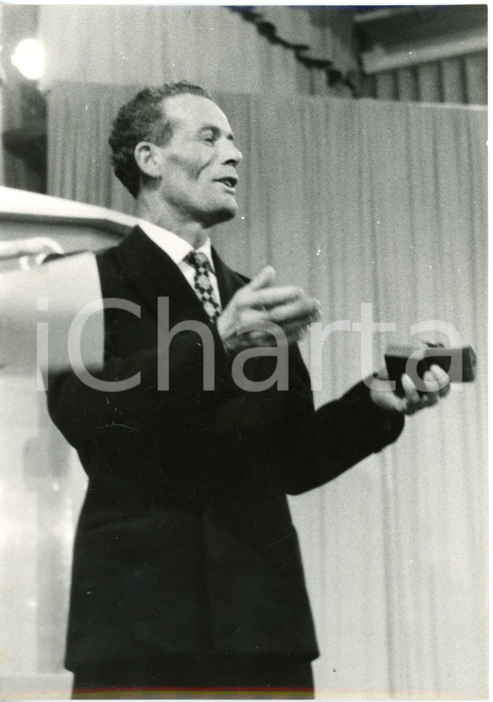 1956 LASCIA O RADDOPPIA? Egidio CROSTINI il muratore in gara *Foto 13x18