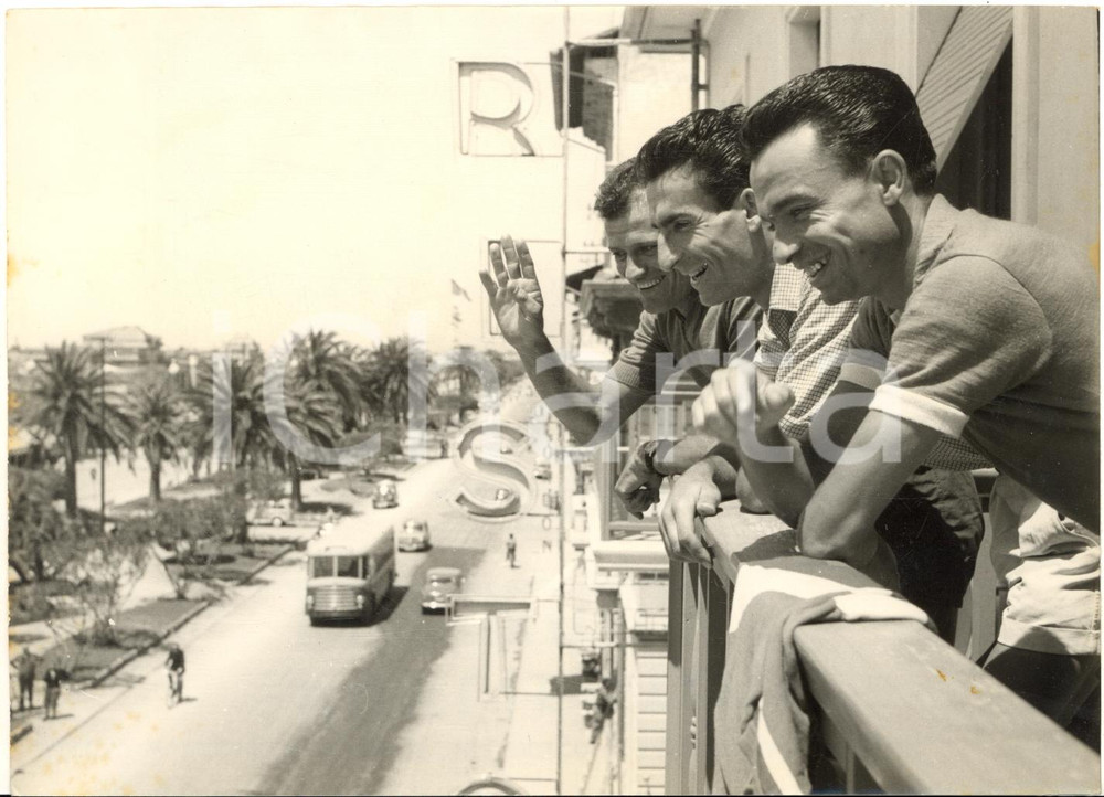 1955 VIAREGGIO CICLISMO GIRO D'ITALIA Raphaël GEMINIANI Jean DOTTO Nello LAUREDI
