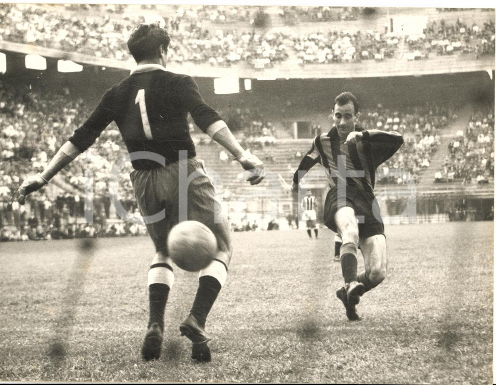1959 CALCIO SERIE A MILAN-UDINESE Goal di CarIo GALLI - Fotografia 18x13 cm