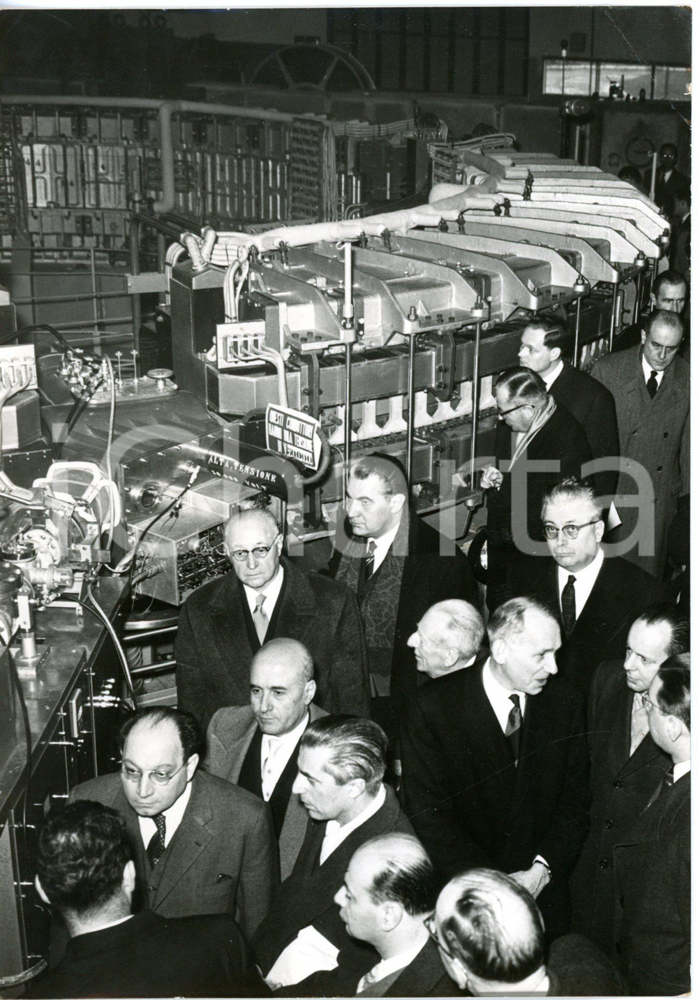 1959 FRASCATI LABORATORI NAZIONALI Commissione Energia Atomica visita SINCROTONE