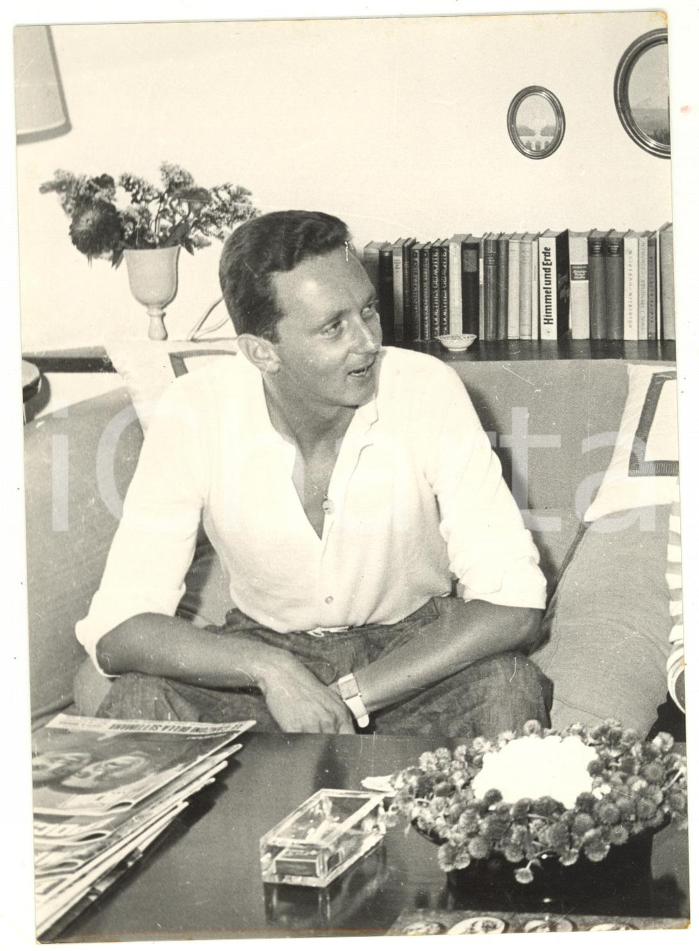 1955 ca ISCHIA (NA) Il principe Enrico D'ASSIA - Ritratto *Foto 13x18 cm