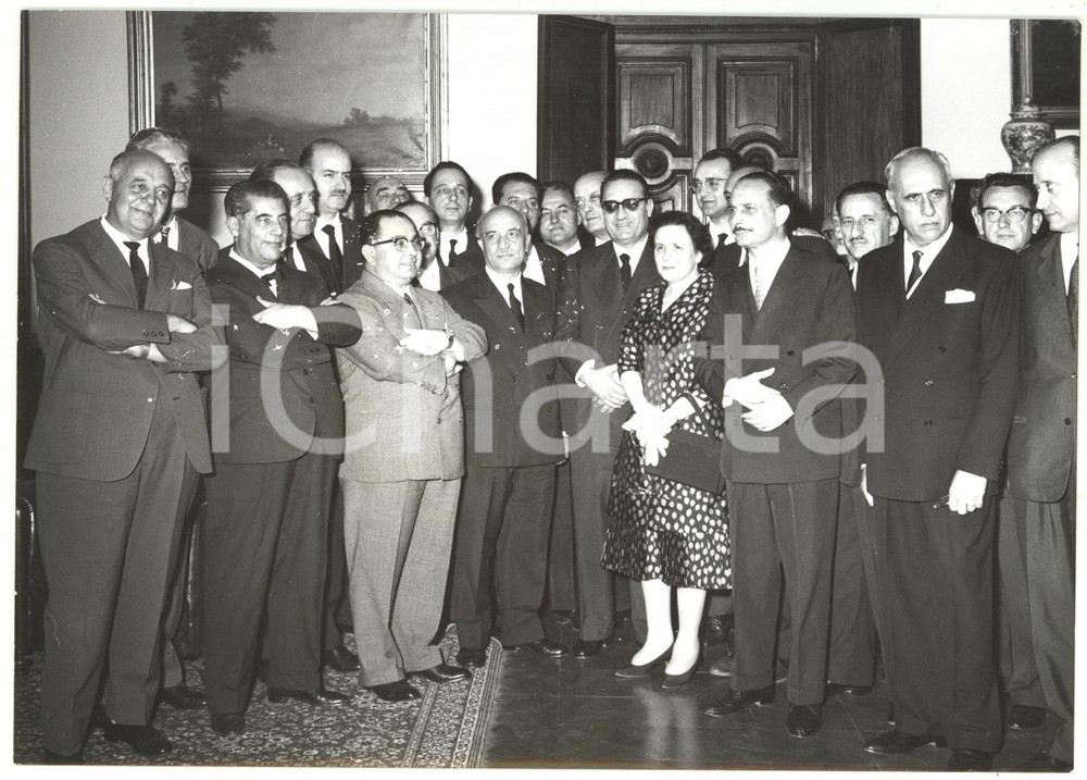 1960 ROMA Viminale - Amintore FANFANI con i nuovi sottosegretari di Stato *Foto