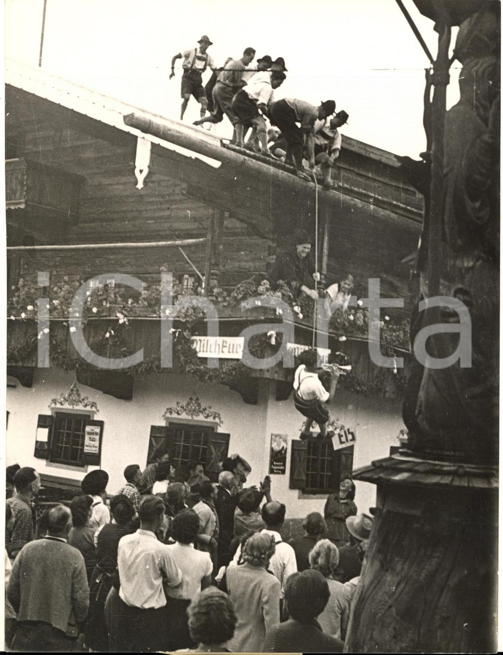 1953 RUHPOLDING Musical contest on the roofs for "D' Rauschberger" anniversary