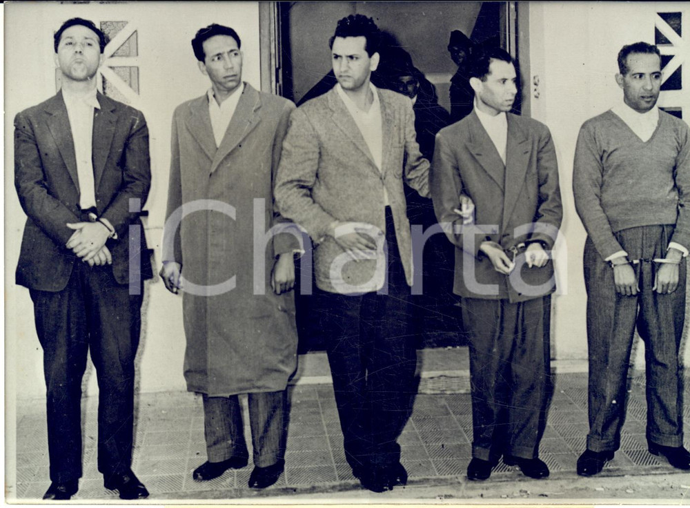 1959 ALGER Leaders F.L.N. arrêtés - Ahmed BEN BELLA Mohamed BOUDIAF - Photo