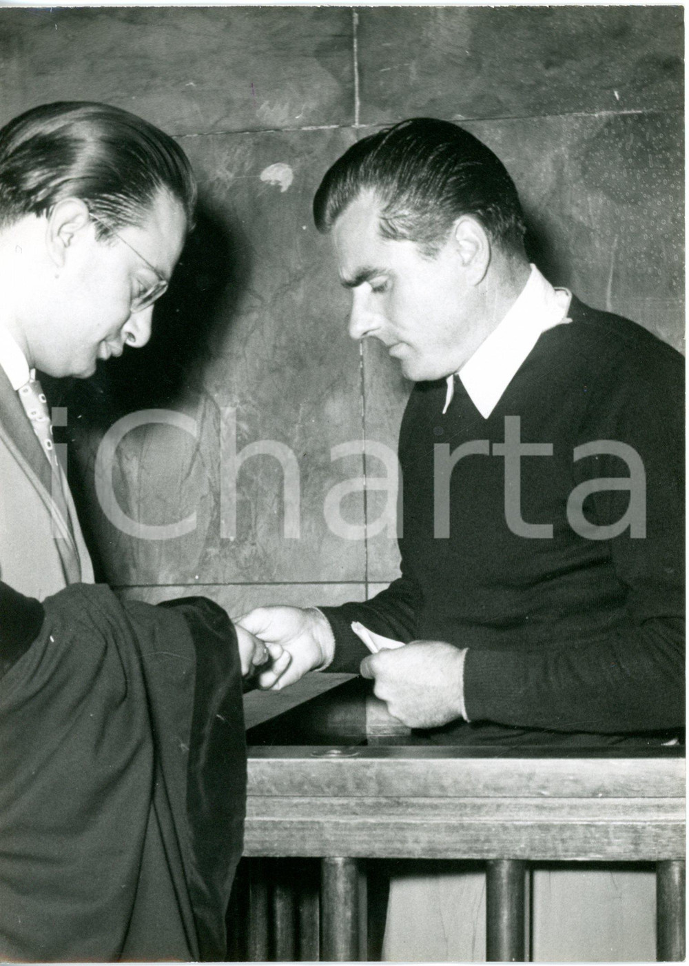 1953 MILANO Processo contrabbando sigarette - L'imputato Karl REHBEIN *Foto
