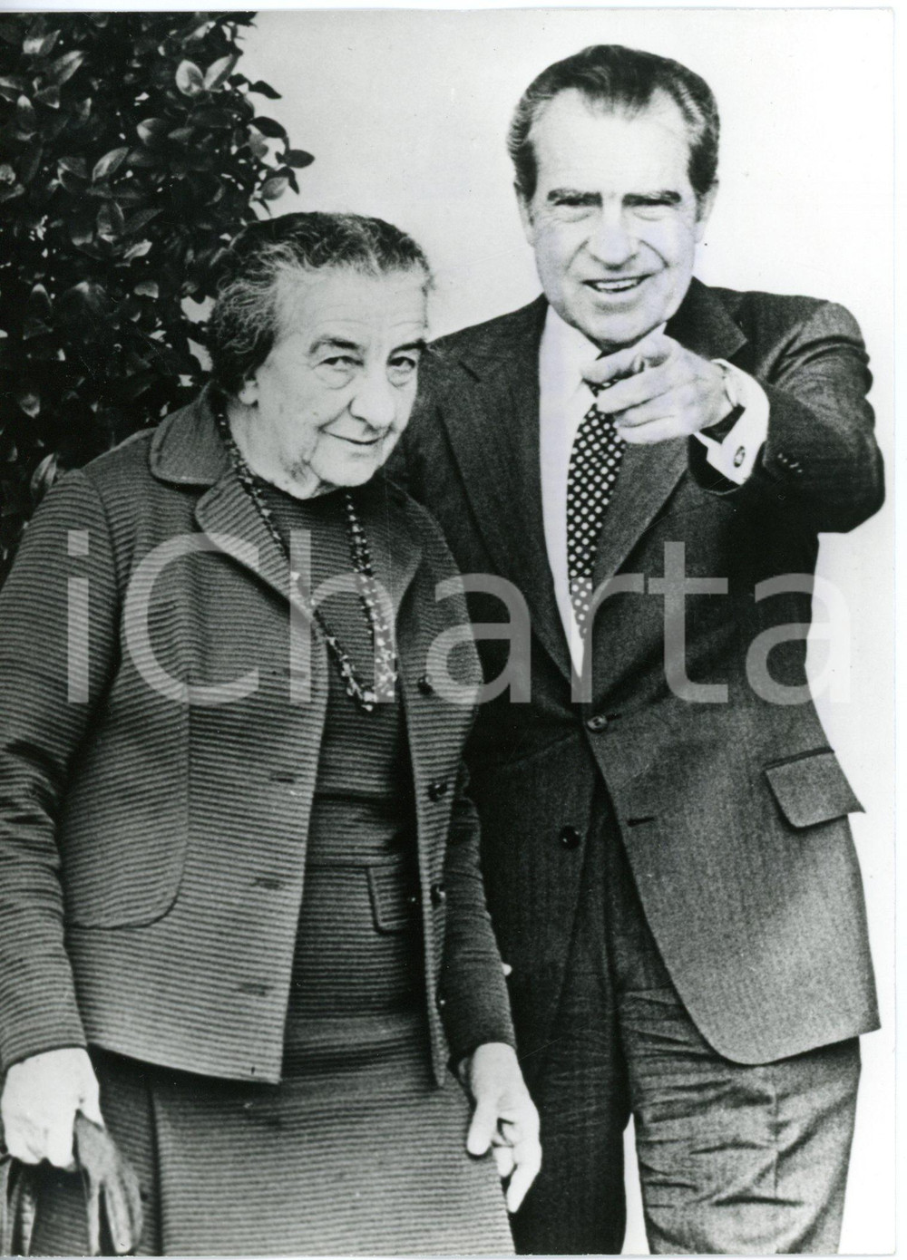1973 WASHINGTON D.C. White House - Richard NIXON  e Golda MEIR *Foto 13x18