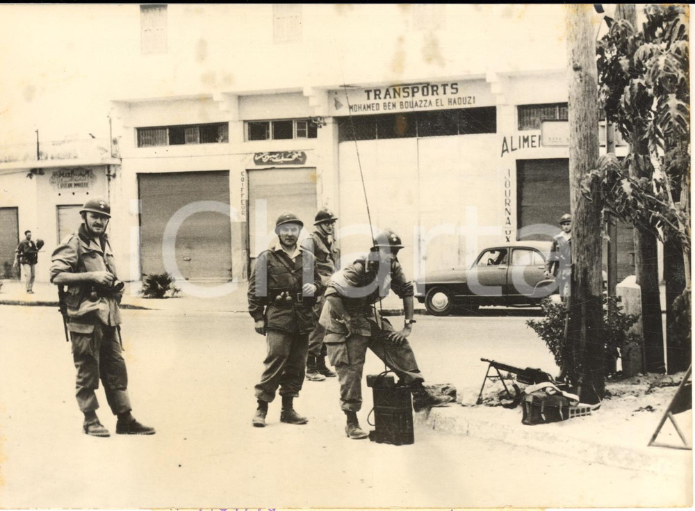 1954 PORT LYAUTEY (MAROC) Truppe di occupazione in città *Foto 18x13 cm