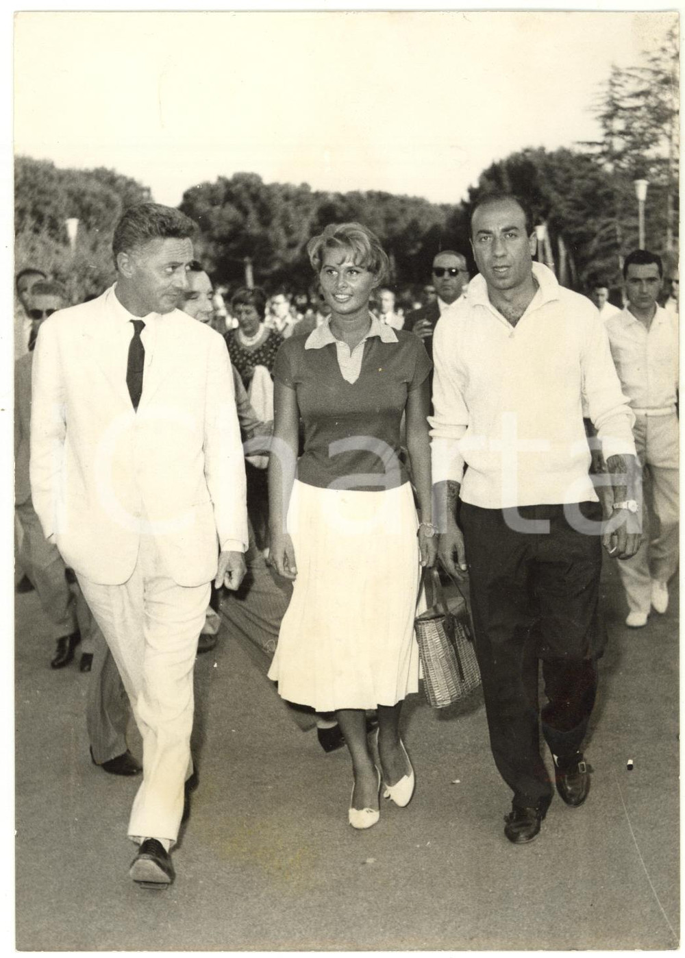 1958 ROMA CALCIO Marisa ALLASIO Silvio NOTO al termine di BARI-VERONA 2-0 *Foto