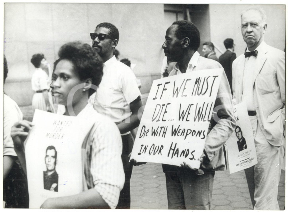 1964 NEW YORK Palazzo ONU - Marcia di protesta per i diritti degli afroamericani