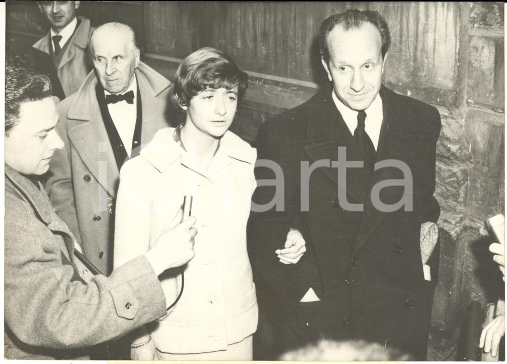 1958 (1960) PARIS Nozze di Françoise SAGAN e Guy SCHOELLER - Foto 18x13 cm