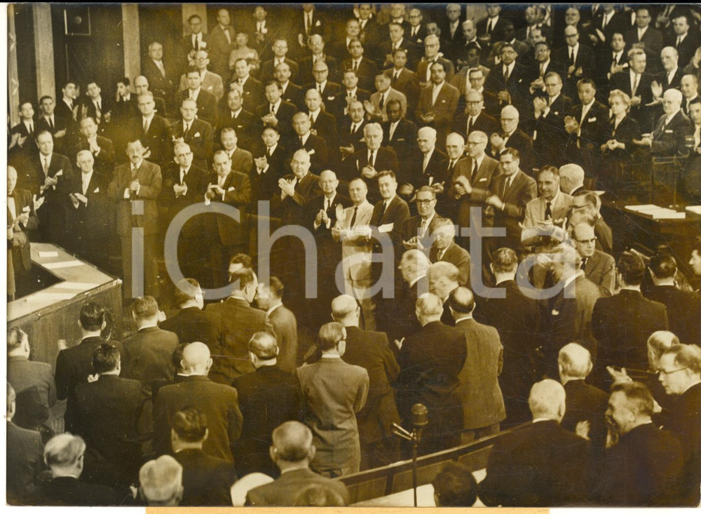 1960 WASHINGTON Discorso di Charles DE GAULLE al Congresso USA - Foto 18x13