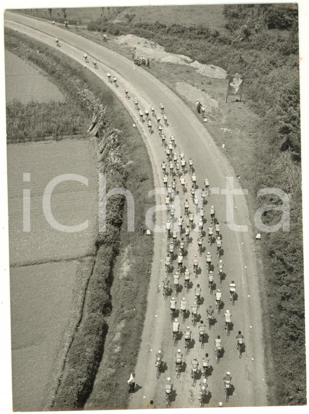 1954 Area di CAPRANICA CICLISMO Giro d'Italia 8^ tappa  - Veduta aerea