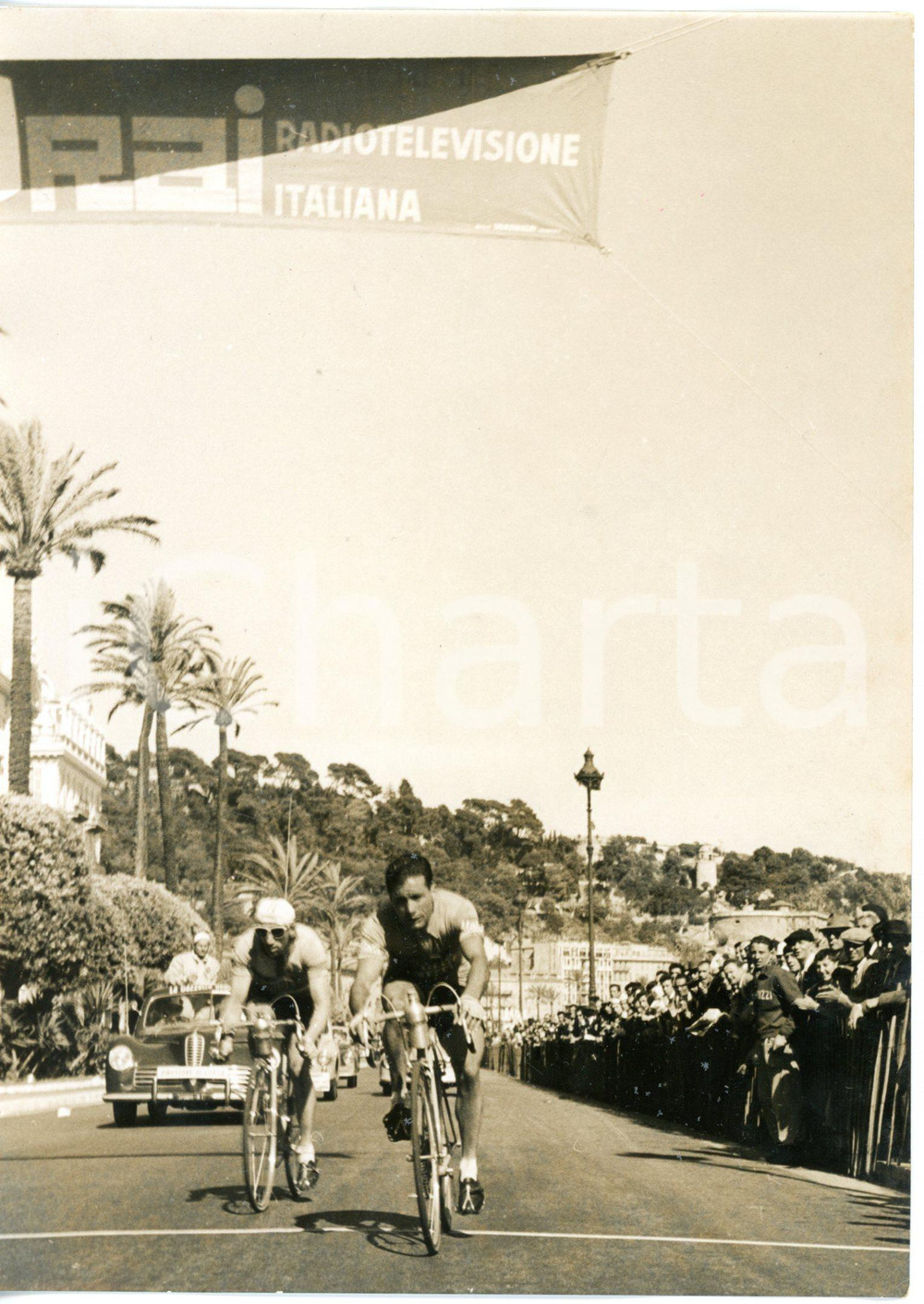 1955 NIZZA - CICLISMO 38° Giro d'Italia - Bruno MONTI vince traguardo volante
