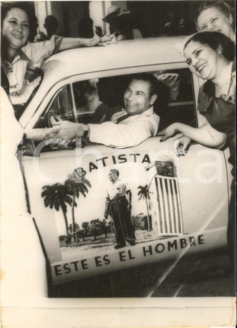 1954 CUBA Fulgencio BATISTA vince le elezioni presidenziali - Foto 13x18 cm