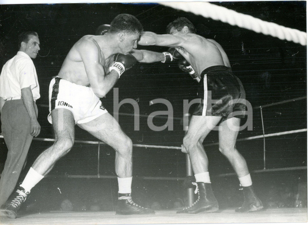 1958 GENOVA BOXE Titolo italiano Welter - Bruno VISENTIN vs Giancarlo GARBELLI