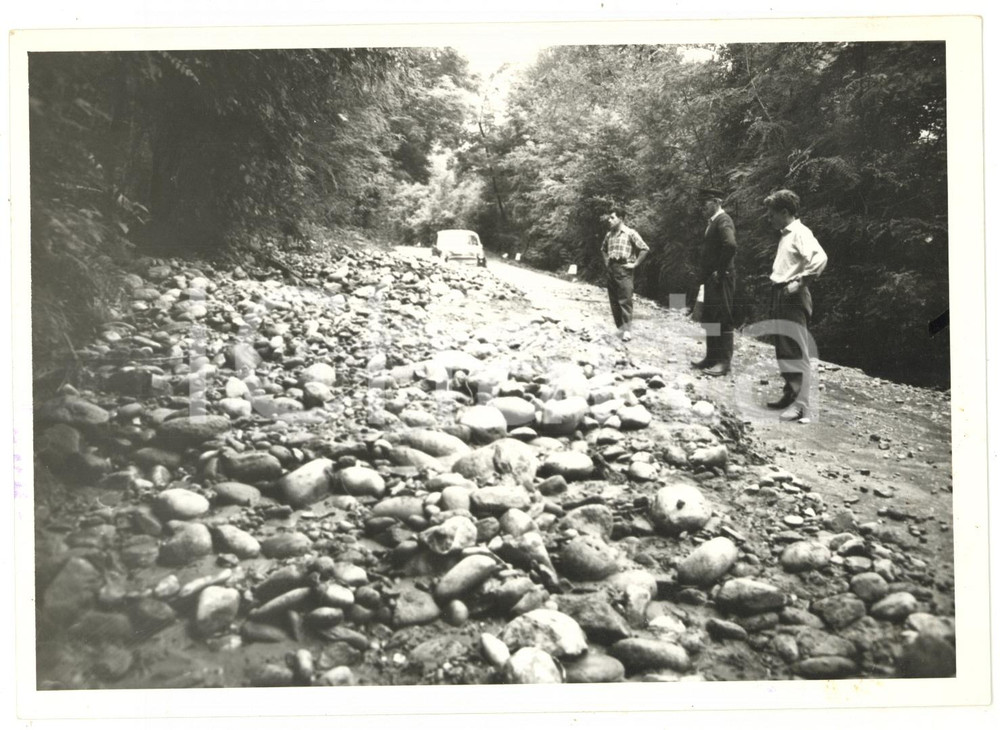 Fotografia d epoca originale 1959 Area di SAN MAURIZIO CANAVESE Frana causata dalle forti piogge Foto 18x13 1