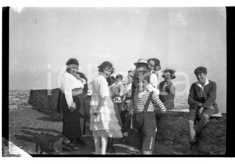 6x9cm NEGATIVO ORIGINALE * 1920 MONTE GENEROSO (LUGANO) In gita sul monte (5)