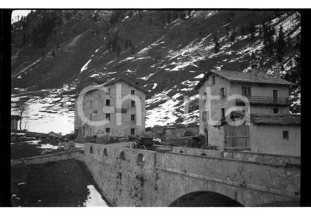 Fotografia d epoca originale 1921 PIANAZZO MADESIMO SO Scorcio panoramico NEGATIVO ORIGINALE 1